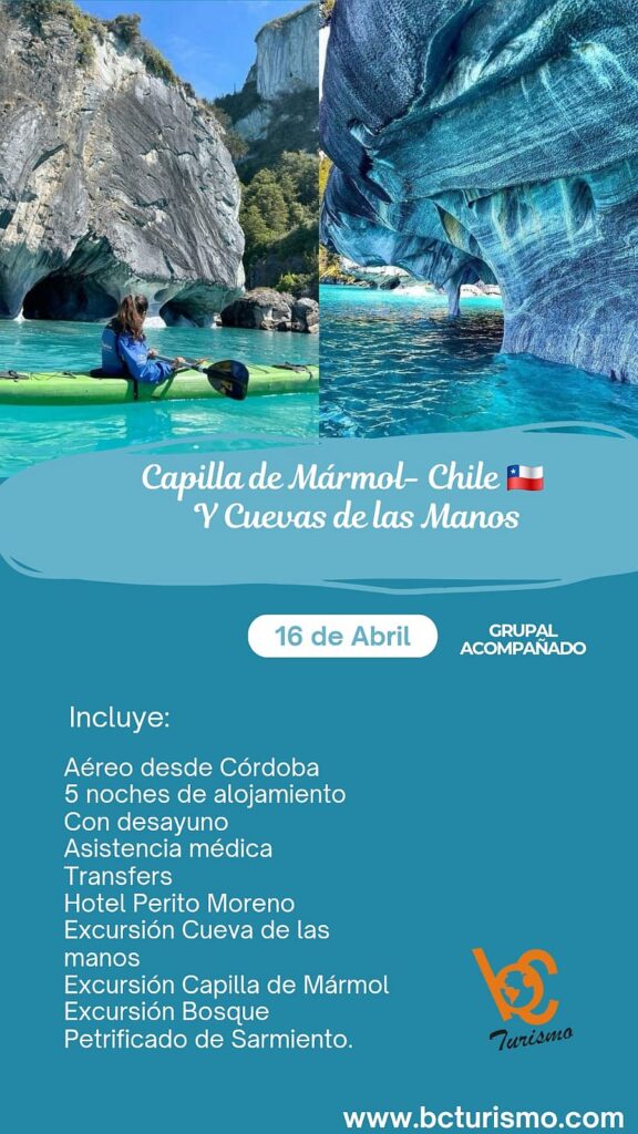 Grupal Capilla de Mármol y cueva de las manos Chile